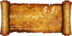 Gál Jónás névjegykártya